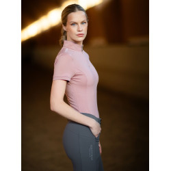 Polo UV Protection Equestrian Stockholm de manga corta para mujer Rosa