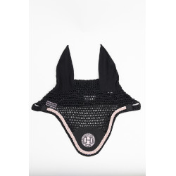Capucha para caballo Harcour Suzette Negro / rosa