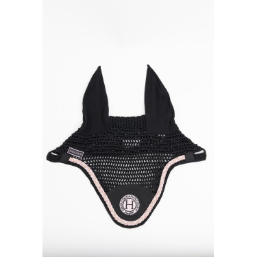 Capucha para caballo Harcour Suzette Negro / rosa