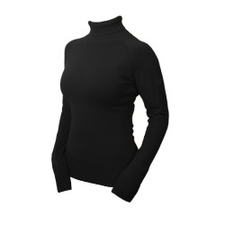 Jersey de cuello alto de punto Equestrian Stockholm para mujer Edición negra Negro Jersey de cuello alto de punto Equestrian Stockholm para mujer Edición negra Negro