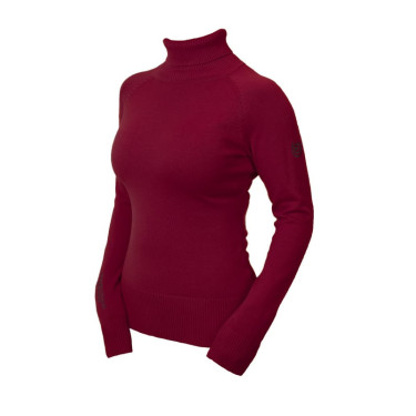 Jersey de cuello alto de punto Equestrian Stockholm para mujer Burdeos