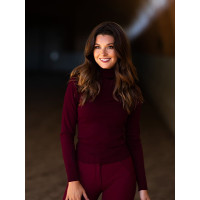 Jersey de cuello alto de punto Equestrian Stockholm para mujer Burdeos