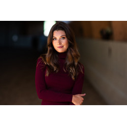 Jersey de cuello alto de punto Equestrian Stockholm para mujer Burdeos