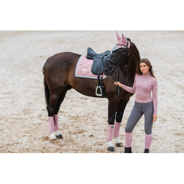 Jersey de cuello alto de punto Equestrian Stockholm para mujer Rosa