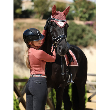 Mantilla de doma Equestrian Stockholm Rosa ámbar Blanco