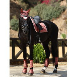 Mantilla de doma Equestrian Stockholm Rosa ámbar Blanco