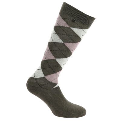 Calcetines Equi-Theme Argyle señora Marrón / lila