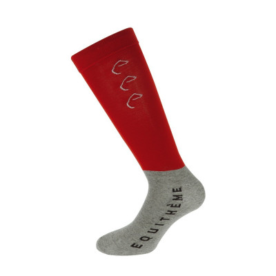 Calcetines Equi-Theme Compet Rouge / gris clair