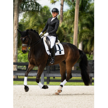Manta de doma Equestrian Stockholm con vendas Blanco