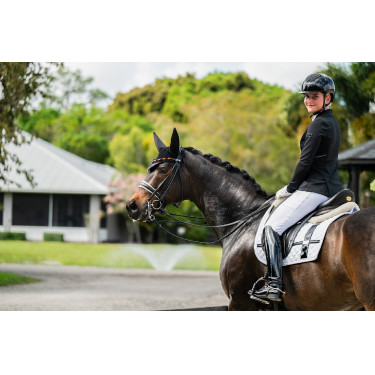 Manta de doma Equestrian Stockholm con vendas Blanco