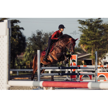 Manta de salto Equestrian Stockholm Burdeos