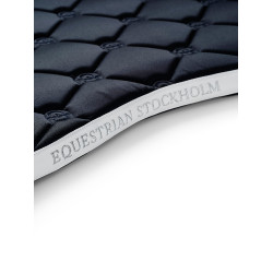 Manta de salto Equestrian Stockholm Borde blanco de medianoche Azul marino