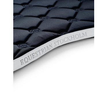 Manta de salto Equestrian Stockholm Borde blanco de medianoche Azul marino