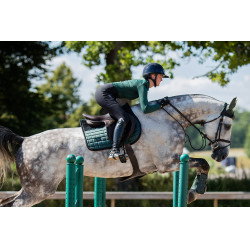 Manta de silla Equestrian Stockholm jumping performance Verde sicómoro
