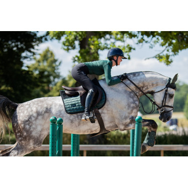 Manta de silla Equestrian Stockholm jumping performance Verde sicómoro