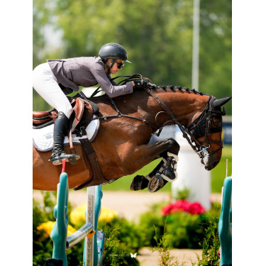 Manta de salto Equestrian Stockholm Modern Blanco violeta oscuro