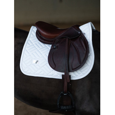 Manta de salto Equestrian Stockholm Modern Blanco perfección