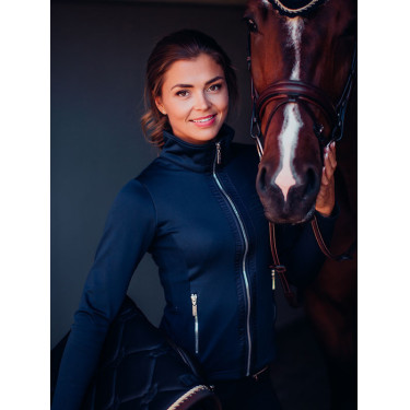 Chaqueta polar Equestrian Stockholm para mujer Marino Azul marino