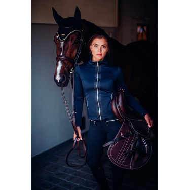 Chaqueta polar Equestrian Stockholm para mujer Marino Azul marino
