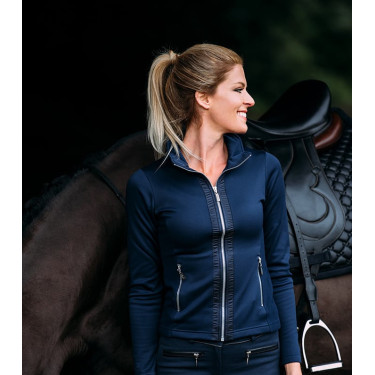 Chaqueta polar Equestrian Stockholm para mujer Marino Azul marino