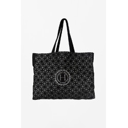 Bolsa tote Harcour Arlo Negro / plata
