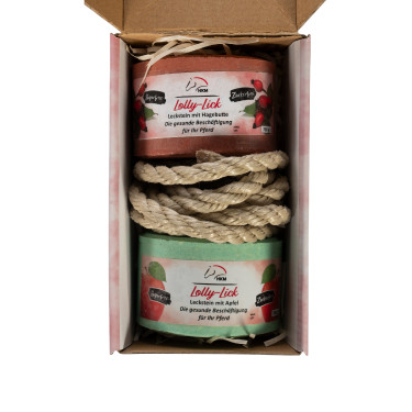 Piedra de sal aromatizada Lolly Lick lote de 2 HKM Escaramujo / manzana