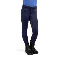 Pantalón Mia con fondo completo de silicona HKM Azul oscuro Pantalón Mia con fondo completo de silicona HKM Azul oscuro