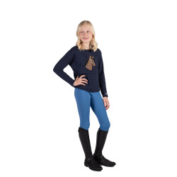 Leggings Mia con asiento completo de silicona HKM Azul