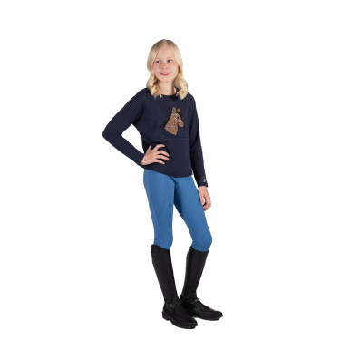 Leggings Mia con asiento completo de silicona HKM Azul