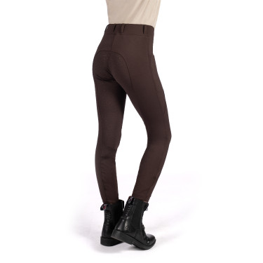 Leggings Mia con asiento completo de silicona HKM Marrón oscuro
