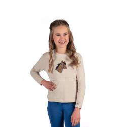 Polo de manga larga Mia HKM Beige