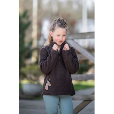 Sudadera polar infantil Mia HKM Marrón oscuro