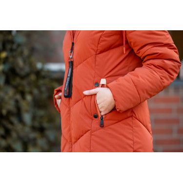 Plumífero largo Toronto HKM Cobre Marrón