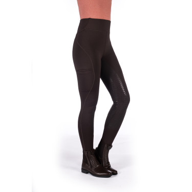 Legging Rio con asiento completo de silicona HKM Marrón oscuro Legging Rio con asiento completo de silicona HKM Marrón oscuro