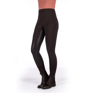 Legging Rio con asiento completo de silicona HKM Marrón oscuro Legging Rio con asiento completo de silicona HKM Marrón oscuro