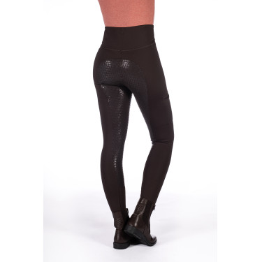 Legging Rio con asiento completo de silicona HKM Marrón oscuro Legging Rio con asiento completo de silicona HKM Marrón oscuro
