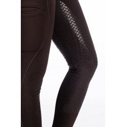 Legging Rio con asiento completo de silicona HKM Marrón oscuro Legging Rio con asiento completo de silicona HKM Marrón oscuro
