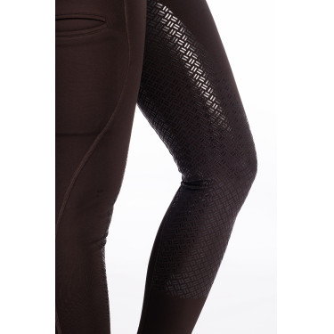 Legging Rio con asiento completo de silicona HKM Marrón oscuro Legging Rio con asiento completo de silicona HKM Marrón oscuro
