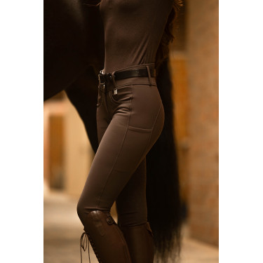 Pantalón Arezzo asiento completo de silicona Lauria Garrelli Marrón oscuro Pantalón Arezzo asiento completo de silicona Lauria Garrelli Marrón oscuro
