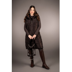 Chaqueta acolchada larga Arezzo Lauria Garrelli Marrón oscuro