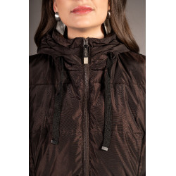 Chaqueta acolchada larga Arezzo Lauria Garrelli Marrón oscuro