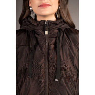 Chaqueta acolchada larga Arezzo Lauria Garrelli Marrón oscuro