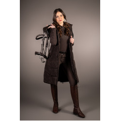 Chaqueta acolchada larga Arezzo Lauria Garrelli Marrón oscuro