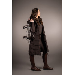 Chaqueta acolchada larga Arezzo Lauria Garrelli Marrón oscuro