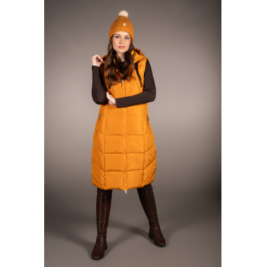 Chaqueta acolchada larga Arezzo Lauria Garrelli Mostaza Amarillo