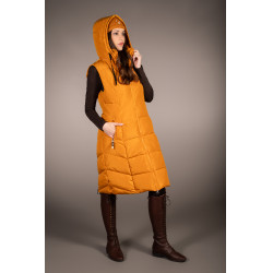 Chaqueta acolchada larga Arezzo Lauria Garrelli Mostaza Amarillo