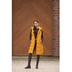 Chaqueta acolchada larga Arezzo Lauria Garrelli Mostaza Amarillo