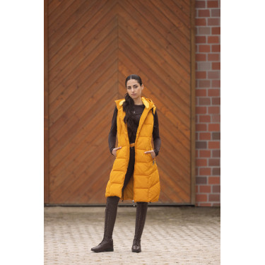 Chaqueta acolchada larga Arezzo Lauria Garrelli Mostaza Amarillo
