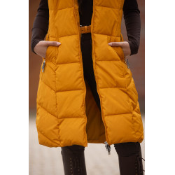 Chaqueta acolchada larga Arezzo Lauria Garrelli Mostaza Amarillo