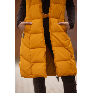 Chaqueta acolchada larga Arezzo Lauria Garrelli Mostaza Amarillo